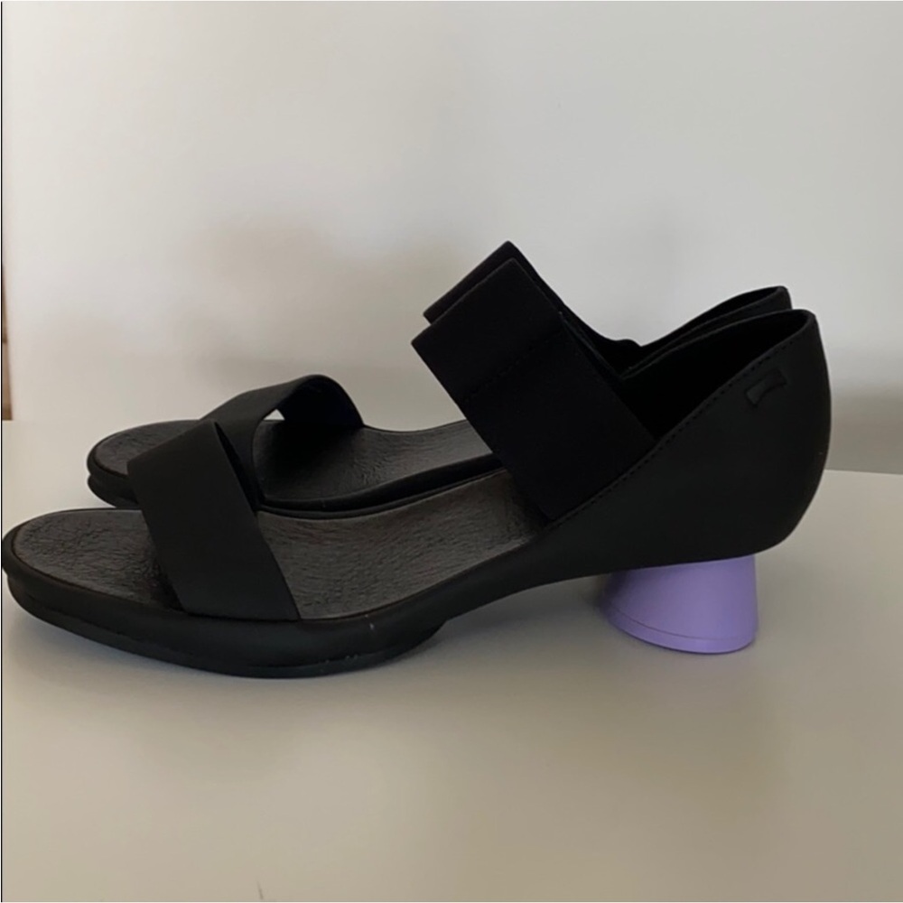 Camper Alright Full-Grain Leather with Lavender Rubber Heel